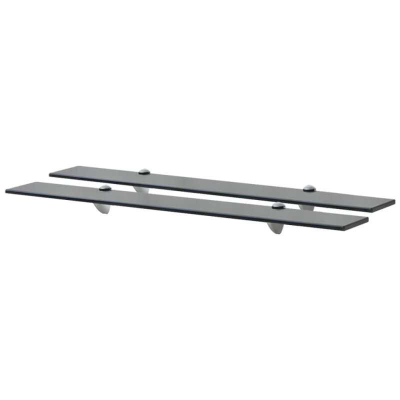 vidaXL Estantes flotantes 2 unidades vidrio 8 mm 80x10 cm vidaXL Estantes flotantes 2 unidades vidrio 8 mm 80x10 cm