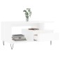 vidaXL Mesa de centro madera contrachapada blanco brillo 90x49x45 cm