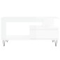 vidaXL Mesa de centro madera contrachapada blanco brillo 90x49x45 cm