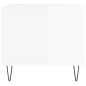 vidaXL Mesa de centro madera contrachapada blanco brillo 90x49x45 cm