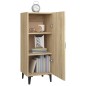 vidaXL Aparador madera contrachapada color roble Sonoma 34,5x34x90 cm vidaXL Aparador madera contrachapada color roble Sonoma 34,5x34x90 cm