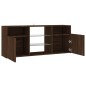 vidaXL Mueble de TV con luces LED marrón roble 120x30x50 cm