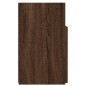 vidaXL Mueble de TV con luces LED marrón roble 120x30x50 cm