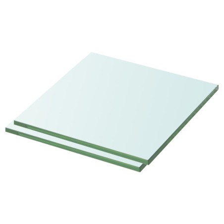 vidaXL Estantes 2 unidades panel de vidrio transparente 30x30 cm