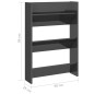 vidaXL Zapateros de pared 2 uds contrachapada gris brillo 60x18x90 cm