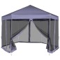vidaXL Carpa desplegable hexagonal 6 paredes blanco crema 3,6x3,1m vidaXL Carpa desplegable hexagonal 6 paredes blanco crema 3,6x3,1m