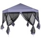 vidaXL Carpa desplegable hexagonal 6 paredes blanco crema 3,6x3,1m vidaXL Carpa desplegable hexagonal 6 paredes blanco crema 3,6x3,1m