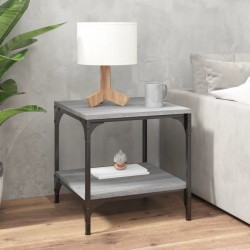 vidaXL Mesa de centro madera contrachapada gris Sonoma 50x50x40 cm