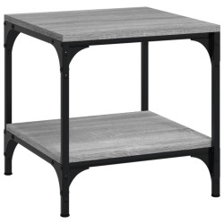 vidaXL Mesa de centro madera contrachapada gris Sonoma 50x50x40 cm