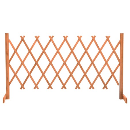 vidaXL Valla de jardín enrejada madera maciza abeto naranja 150x80 cm