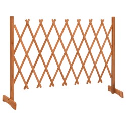 vidaXL Valla de jardín enrejada madera maciza abeto naranja 150x80 cm
