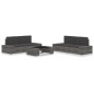 vidaXL Juego de muebles de jardín 5 piezas ratán sintético gris vidaXL Juego de muebles de jardín 5 piezas ratán sintético gris