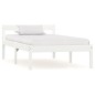 vidaXL Estructura de cama de madera maciza de pino blanco 90x200 cm vidaXL Estructura de cama de madera maciza de pino blanco 90x200 cm