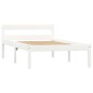 vidaXL Estructura de cama de madera maciza de pino blanco 90x200 cm vidaXL Estructura de cama de madera maciza de pino blanco 90x200 cm