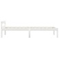 vidaXL Estructura de cama de madera maciza de pino blanco 90x200 cm vidaXL Estructura de cama de madera maciza de pino blanco 90x200 cm