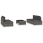 vidaXL Juego de muebles de jardín 5 piezas ratán sintético gris vidaXL Juego de muebles de jardín 5 piezas ratán sintético gris