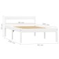 vidaXL Estructura de cama de madera maciza de pino blanco 90x200 cm vidaXL Estructura de cama de madera maciza de pino blanco 90x200 cm