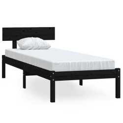 vidaXL Estructura de cama madera maciza de pino individual 90x190 cm