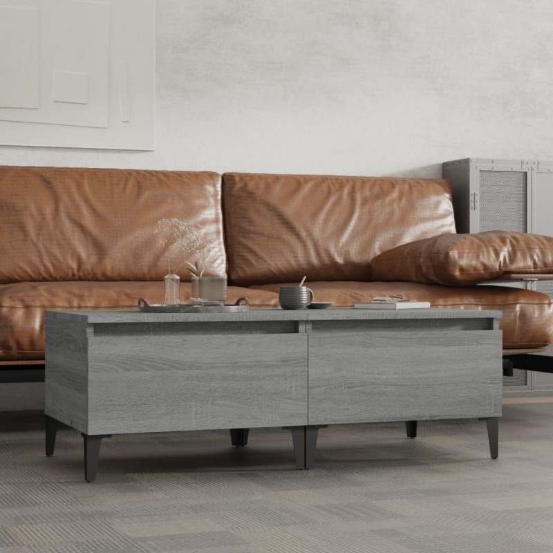 vidaXL Mesas auxiliares 2 uds contrachapada gris Sonoma 50x46x35 cm vidaXL Mesas auxiliares 2 uds contrachapada gris Sonoma 50x46x35 cm