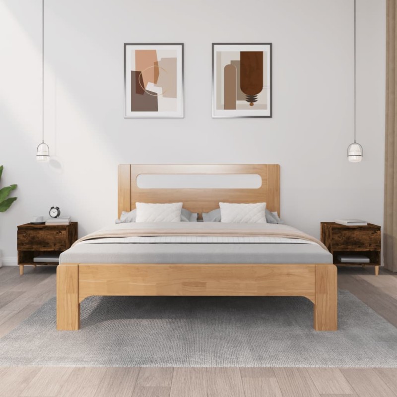 vidaXL Mesitas de noche 2 uds contrachapada roble ahumado 50x46x50 cm vidaXL Mesitas de noche 2 uds contrachapada roble ahumado 50x46x50 cm