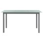 vidaXL Mesa de jardín de aluminio y vidrio gris claro 150x90x74 cm vidaXL Mesa de jardín de aluminio y vidrio gris claro 150x90x74 cm
