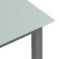 vidaXL Mesa de jardín de aluminio y vidrio gris claro 150x90x74 cm vidaXL Mesa de jardín de aluminio y vidrio gris claro 150x90x74 cm