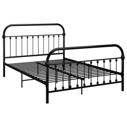 vidaXL Estructura de cama de metal negro 160x200 cm