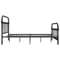 vidaXL Estructura de cama de metal negro 160x200 cm vidaXL Estructura de cama de metal negro 160x200 cm