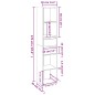 vidaXL Estantería de madera contrachapada roble marrón 36x30x171 cm