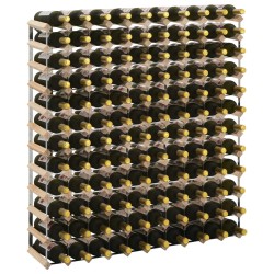vidaXL Botellero para 120 botellas de madera maciza de pino