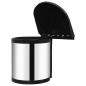 vidaXL Papelera de cocina empotrada acero inoxidable 12 L