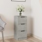 vidaXL Aparador de madera contrachapada gris hormigón 30x30x70 cm vidaXL Aparador de madera contrachapada gris hormigón 30x30x70 cm
