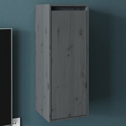 vidaXL Armario de pared de madera maciza de pino gris 30x30x80 cm