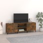vidaXL Mueble de TV madera de ingeniería roble ahumado 150x30x50 cm