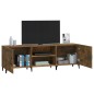 vidaXL Mueble de TV madera de ingeniería roble ahumado 150x30x50 cm