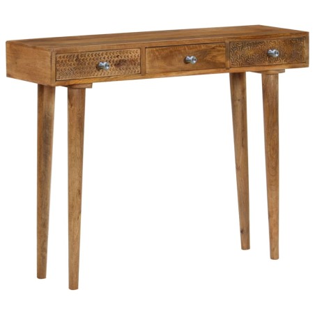 vidaXL Mesa consola de madera maciza de mango 102x30x79 cm