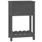 vidaXL Jardinera de madera maciza de pino gris 54x34,5x81 cm