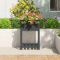 vidaXL Jardinera de madera maciza de pino gris 54x34,5x81 cm