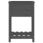 vidaXL Jardinera de madera maciza de pino gris 54x34,5x81 cm