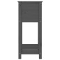 vidaXL Jardinera de madera maciza de pino gris 54x34,5x81 cm