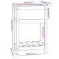 vidaXL Jardinera de madera maciza de pino gris 54x34,5x81 cm