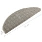 vidaXL Alfombras de peldaños de escalera 15 uds gris 65x21x4 cm vidaXL Alfombras de peldaños de escalera 15 uds gris 65x21x4 cm