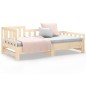 vidaXL Sofá cama extraíble madera maciza de pino 2x(80x200) cm vidaXL Sofá cama extraíble madera maciza de pino 2x(80x200) cm
