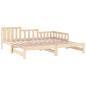 vidaXL Sofá cama extraíble madera maciza de pino 2x(80x200) cm vidaXL Sofá cama extraíble madera maciza de pino 2x(80x200) cm