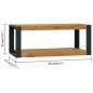 vidaXL Armario de baño madera maciza de teca 90x45x35 cm