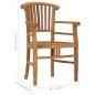 vidaXL Silla de jardín 2 unidades madera maciza de teca vidaXL Silla de jardín 2 unidades madera maciza de teca