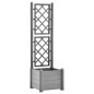 vidaXL Jardinera con enrejado PP gris piedra 43x43x142 cm vidaXL Jardinera con enrejado PP gris piedra 43x43x142 cm
