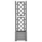 vidaXL Jardinera con enrejado PP gris piedra 43x43x142 cm vidaXL Jardinera con enrejado PP gris piedra 43x43x142 cm