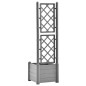 vidaXL Jardinera con enrejado PP gris piedra 43x43x142 cm vidaXL Jardinera con enrejado PP gris piedra 43x43x142 cm