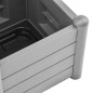 vidaXL Jardinera con enrejado PP gris piedra 43x43x142 cm vidaXL Jardinera con enrejado PP gris piedra 43x43x142 cm